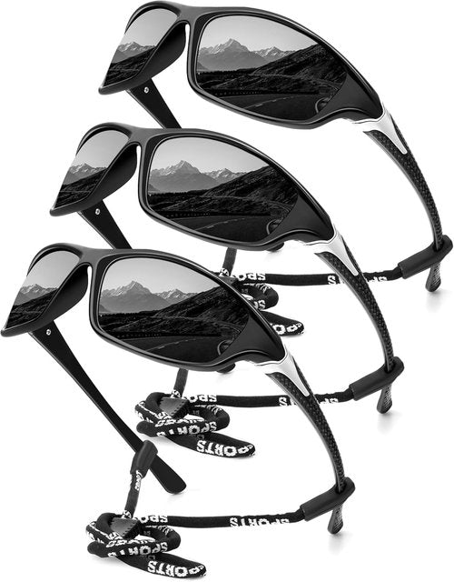 KALIYADI Polarized Sunglasses for Men - UV Protection for Fishing, Driving & Cycling | 4 Pack
