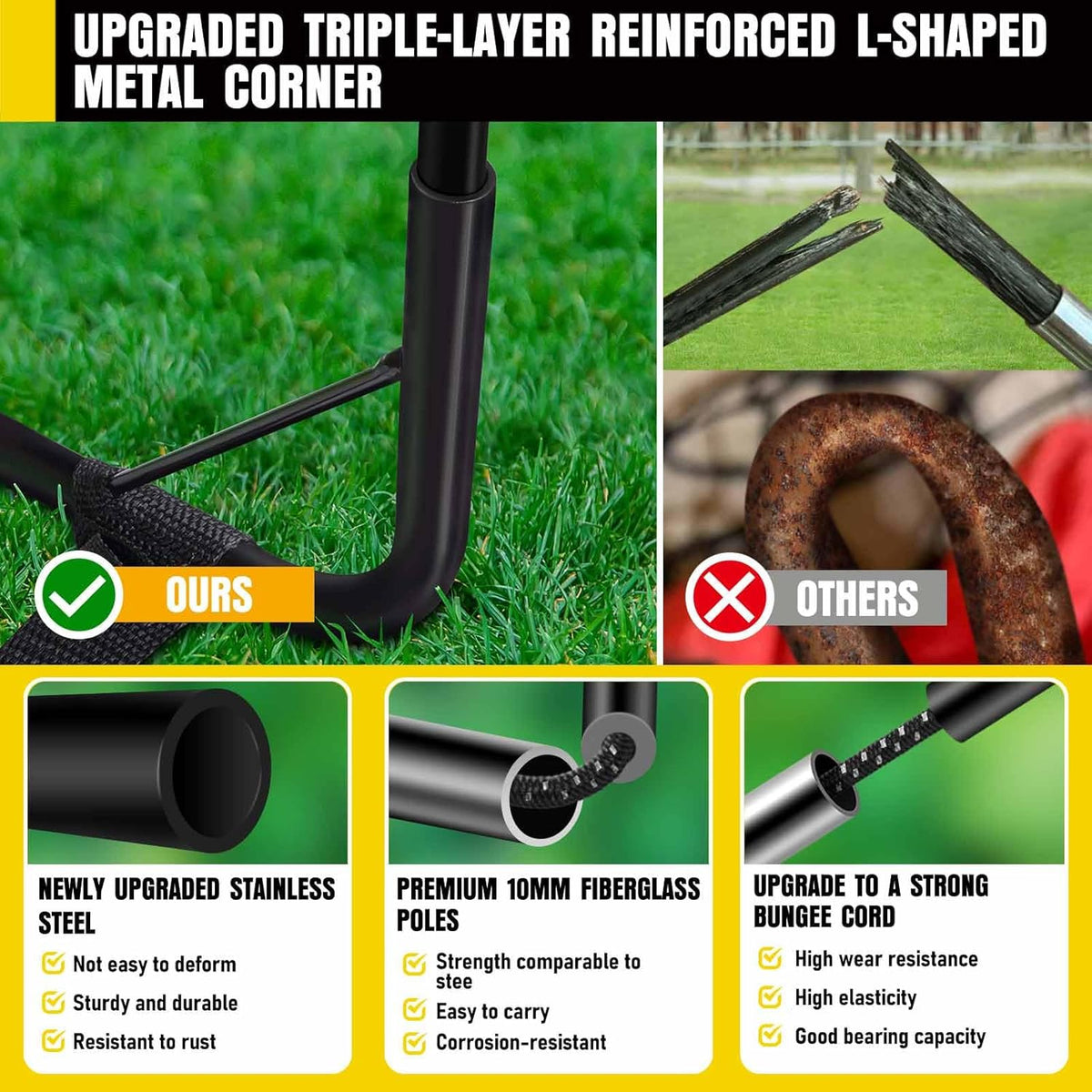 Skiennix Kids Soccer Goals - Portable Pop-Up Soccer Nets Set with Ball & Cones | Complete Training Equipment for Backyard Fun