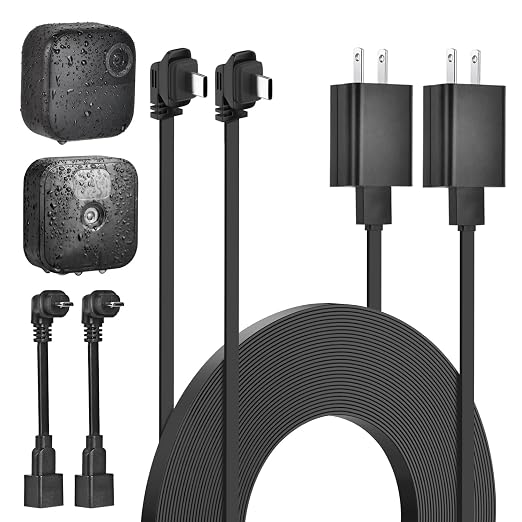 2Pack 25ft/7.5m Power Adapter for Blink Outdoor 4&&Blink XT2/XT, Weatherproof