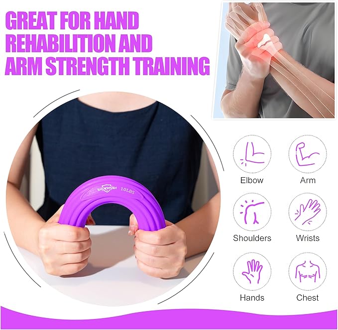Flex Therapy Bar and Grip Strength Trainers Set, Physical Therapy & Resistance Bar for Golfers Elbow,Tendinitis,Wrist,Forearms Pain, Improve Grip Strength and Relieve Pain