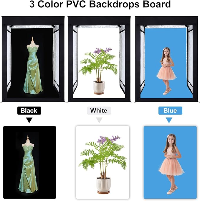 48"x64"x40" Large Photo Studio Light Box Photography, 8 Light LED Panels