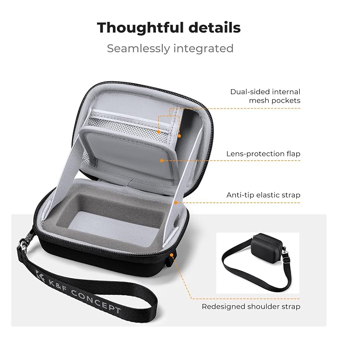 K&F CONCEPT Carrying Case for Digital Camera, Small Hard Shell Protective Case