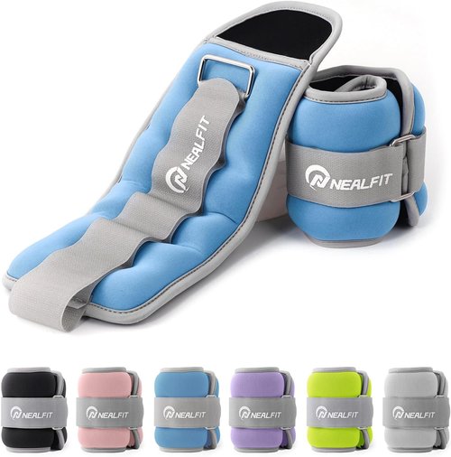NEALFIT Ankle Weights - Adjustable Leg & Arm Weights for Running, Gymnastics, Fitness | Unisex