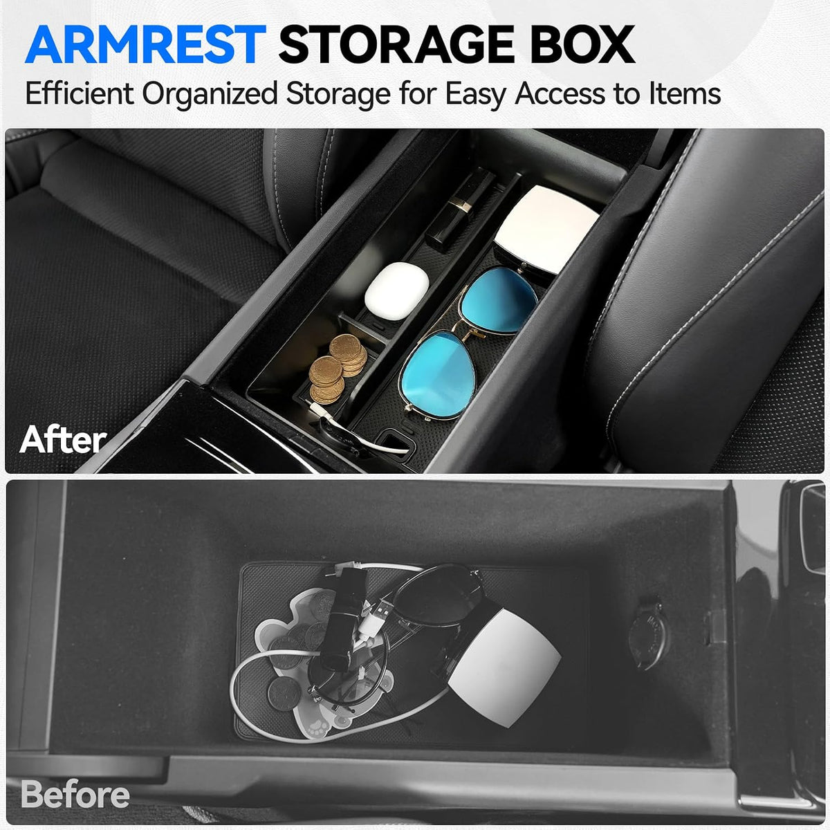 ELECFRESH Center Console Organizer for 2025 2026 Toyota Camry Accessories