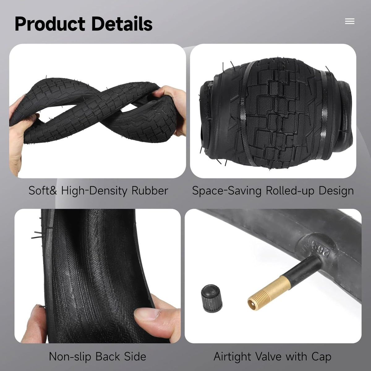 Yeesport 12.5" Kid Bike Tires - Heavy Duty 12.5x2.25 Inner Tubes with Repair Kit | Schrader Valve