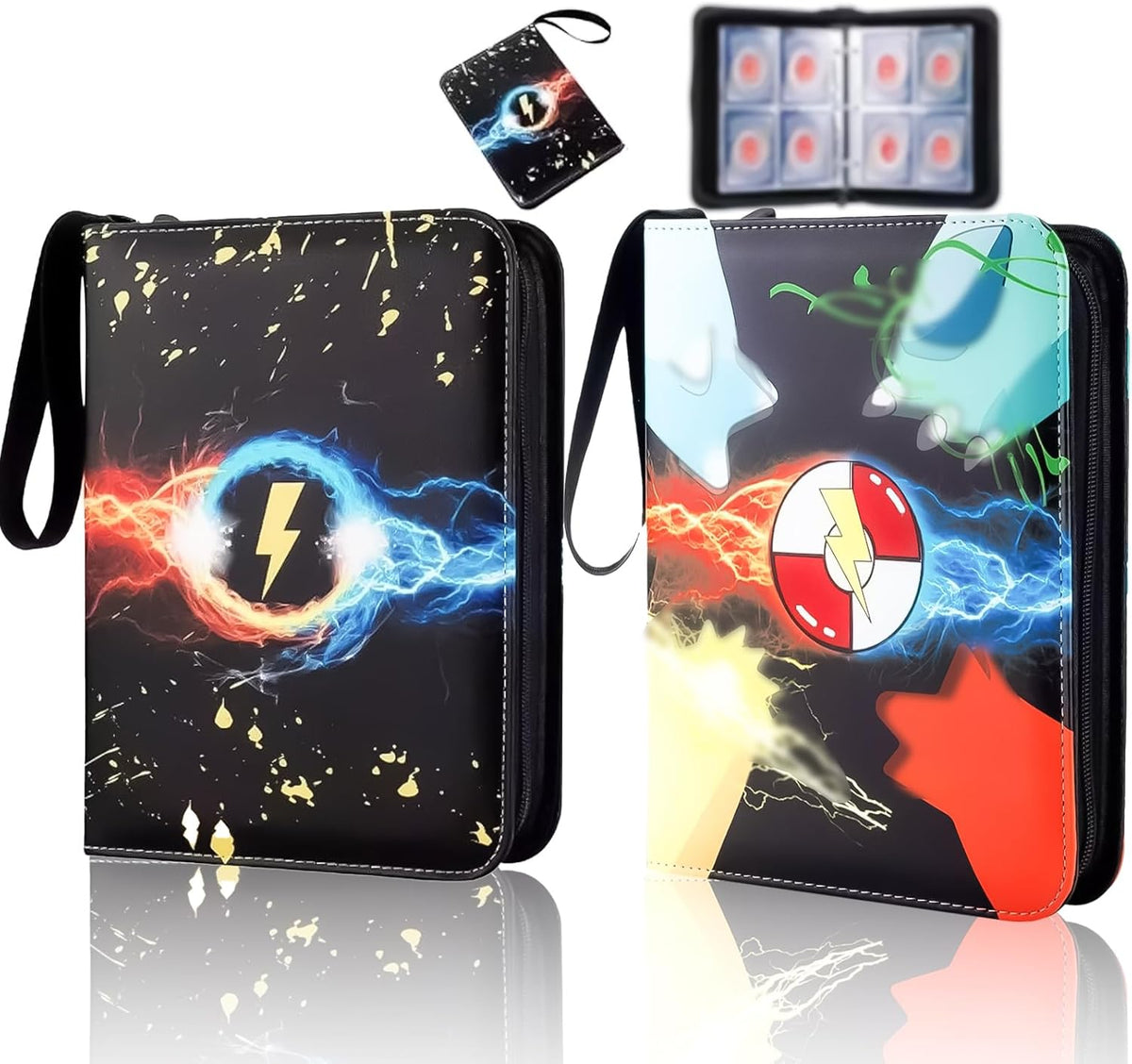Skiennix Premium Zip Trading Card Binder - 4 Pocket Collectible Album for MTG & TCG Sports Cards (400 Pocket)