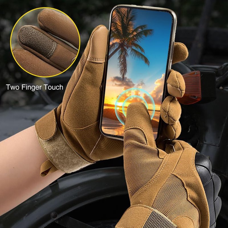 Surakey Tactical Shooting Hard Knuckle Gloves for Men Woman with Touchscreen Fingers Knuckle Protection for Outdoor Work Shooting Motorcycle Cycling Hunting (Black M)