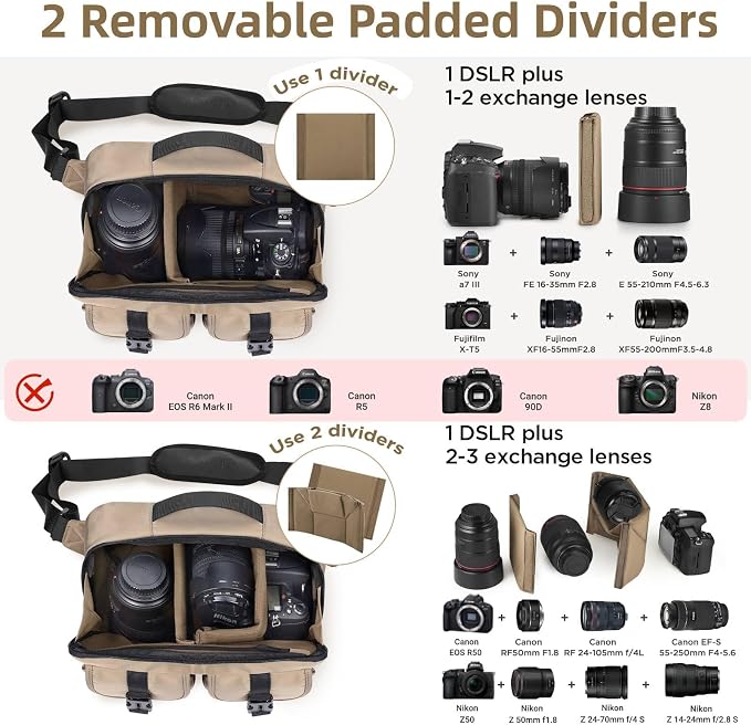 TAAOKA Camera Sling Bag, DSLR Camera Bag