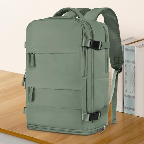 Coowoz Travel Backpack - Waterproof Hiking Rucksack for Men & Women | Olive Green Casual Daypack