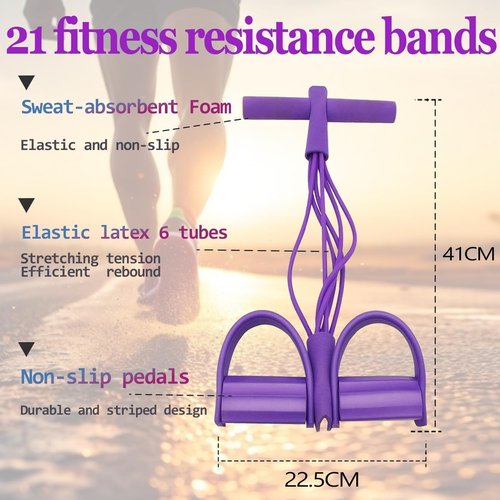 Multifunctional Resistance Band by [Brand Name] - Heavy-Duty Pedal System for Full Body Workouts | 6/8/10 Tubes