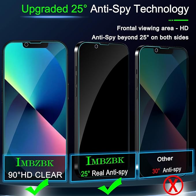 IMBZBK 3 Pack Privacy Screen Protector