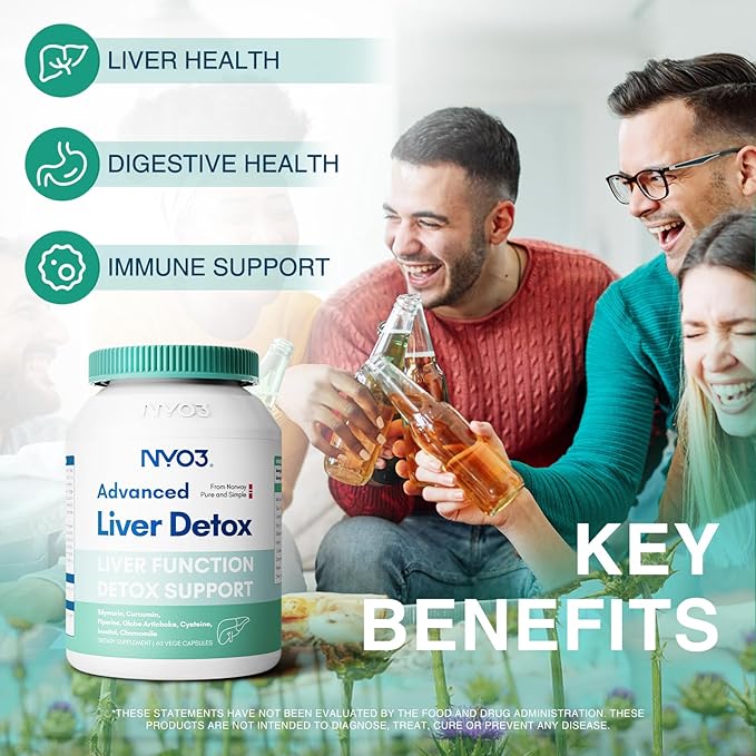 Milk Thistle Liver Detox Supplement 400mg with Dandelion Root & Artichoke Silymarin, 60 Capsules Liver Cleanse Liver Support Herbal Health Supplement, Antioxidant Support