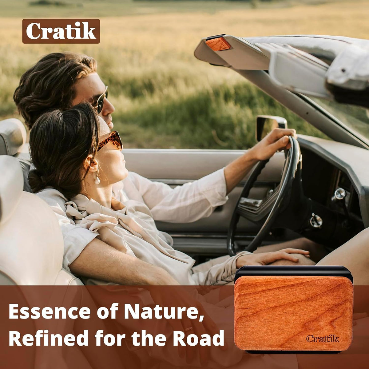 Car Air Freshener - Wood Air Freshener - Car Odor Eliminator for Visor Clip-Variety Scent Refill, Vehicle Scent Diffuser for Cabin, Truck & SUV - Pack of 3 (Grove-Pine-Open air)-CLIP INCLUDED