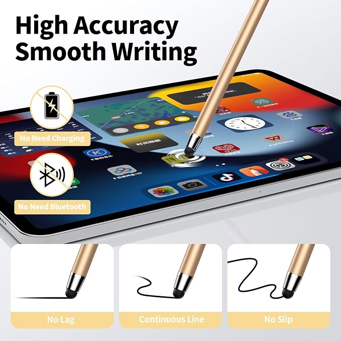 10 PCS Stylus, Stylus Pen for Touchscreen, Stylus 2-in-1 High Sensitivity &