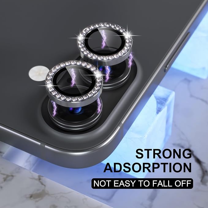 Choiche Compatible for iPhone 16 /iPhone 16 Plus Camera Lens Protector Bling