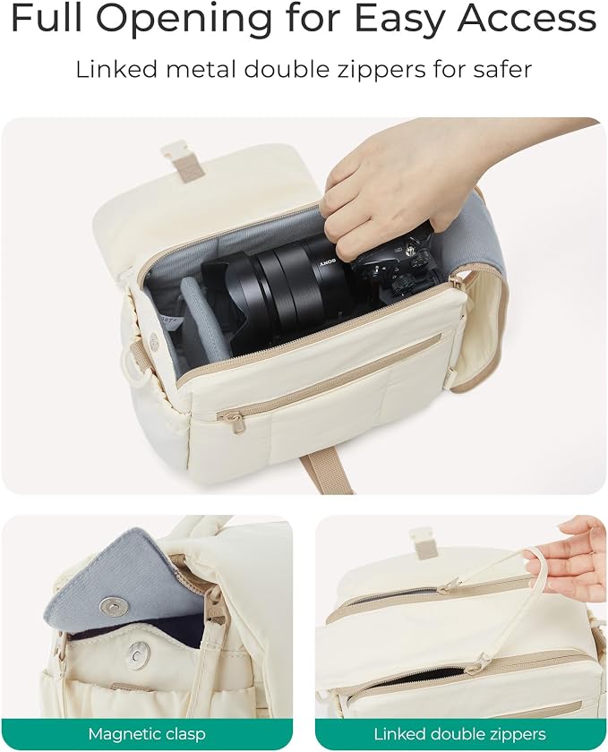 BAGSMART Small Camera Bag, DSLR Camera Case