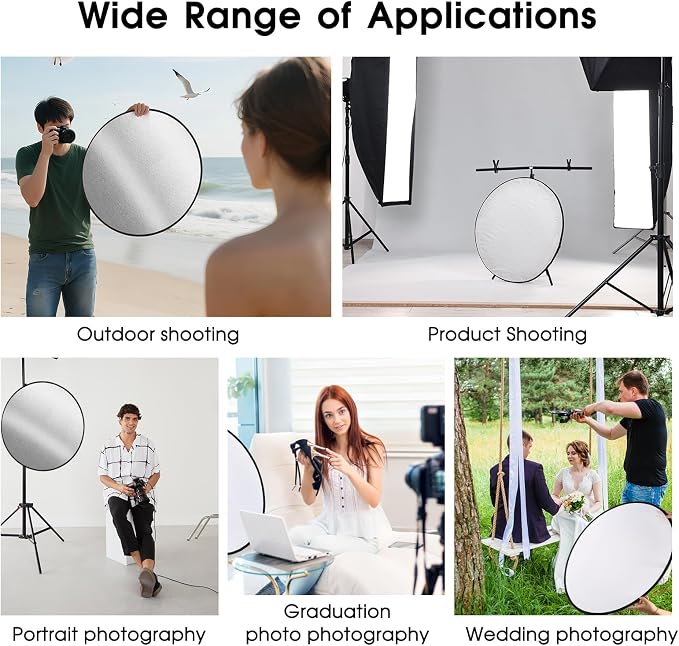 5-in-1 Light Reflector 32 Inch/80 cm Photography Diffuser Collapsible Portable