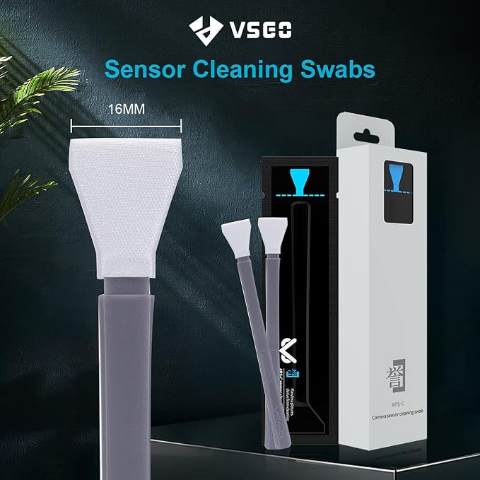 VSGO 12pcs APS-C Camera Sensor Cleaning Kit, Sensor Cleaning Swabs, Compatible