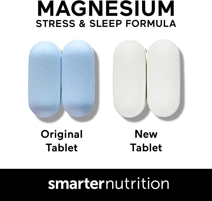 Smarter Nutrition Magnesium Complex - Chelated Magnesium Glycinate + Citrate, Malate for Sleep, Relaxation, Muscle & Nerves + Clinically Proven L-Theanine, Non-GMO-360 Tablet[180-Day Supply]