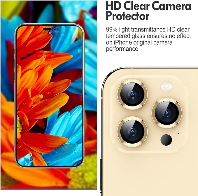 for iPhone 14 Pro/14 Pro Max Camera Lens Protector Bling, 9H Hardness