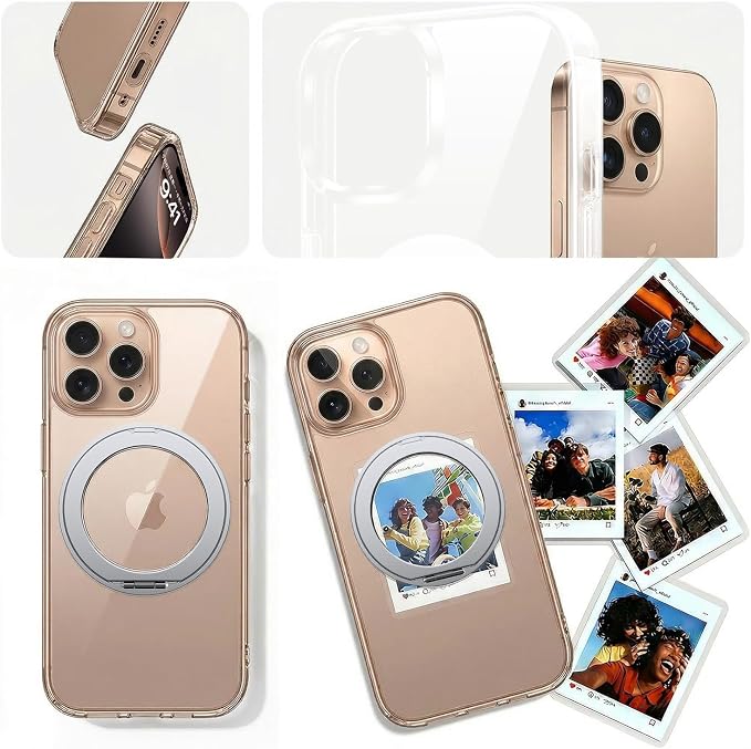 toushion 3 in 1 for iPhone 16 Pro Max Case Stand |Build in Kickstand, Screen
