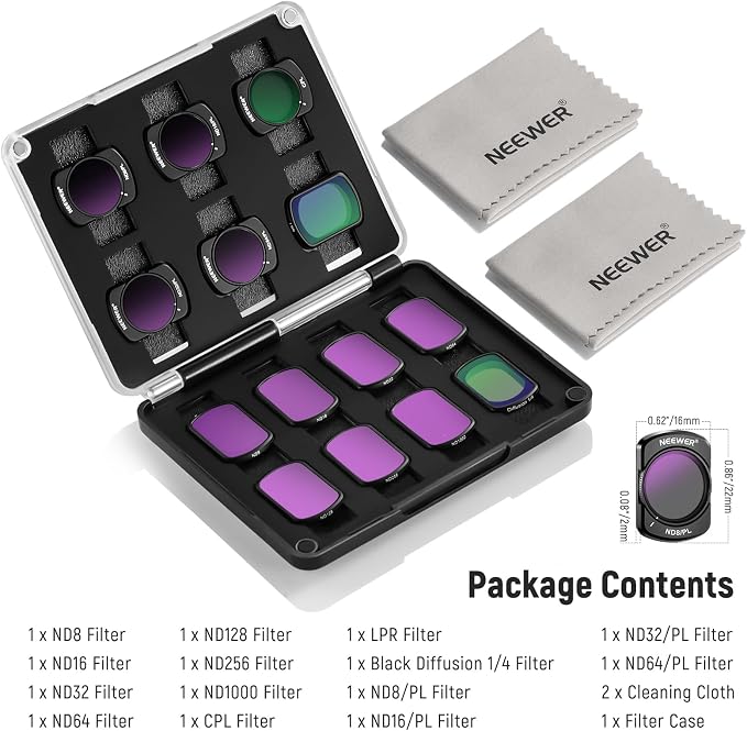 NEEWER 14 Pack Magnetic ND Filter Set Compatible