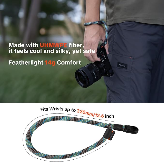 PGYTECH Camera Wrist Strap Slim Outdoor Style, Adjustable Quick Release