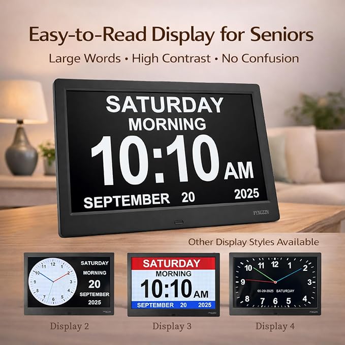 11.5'' Dementia Clocks for Seniors Extra Large, Senior Clocks