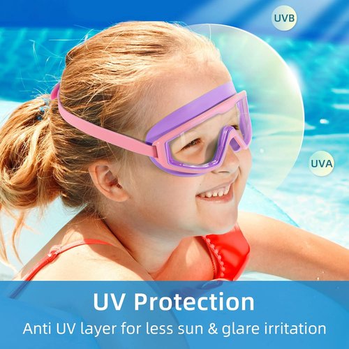 Freela Swim Goggles for Kids | Anti-Fog, No Leak Design for Ages 3-15 | Clear Vision for Pool & Beach