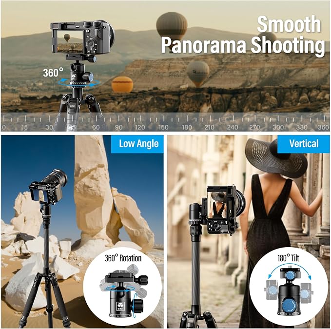 Sirui Compact Traveler 5C Tripod 54.3 inches Lightweight Carbon Fiber Travel