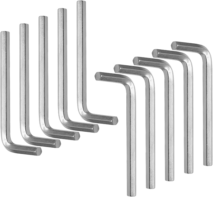Piutouyar 6mm Hex Key, Allen Key L Shaped Wrench Set, Small Hex Wrench for Bike & Furniture Repair (10 Pcs)
