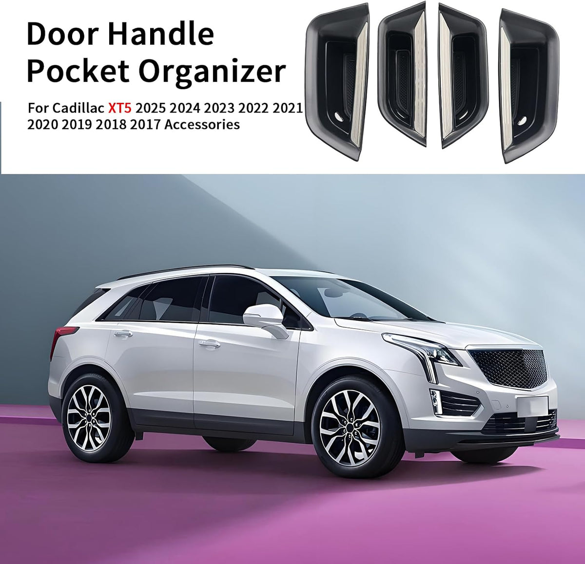YFJYVJC 4 Door Handle Pocket Organizer For Cadillac XT5 2017-2025