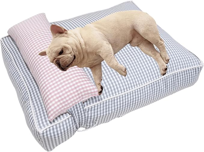 Dog Bed for Small Dogs, Dog Mattress with Pillow for Crate Kennel, Sofa Dog Bed, Super Soft Pet Bed for Medium, Small Dogs Breeds,Pet Bed Puppy Bed,Beds & Furniture (Grey,X-Large)