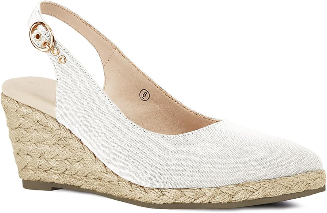 Juliet Holy Womens Wedge Sandals Espadrilles Closed Toe Slingback Buckle Strap Comfortable Casual Summer Wedges Shoes