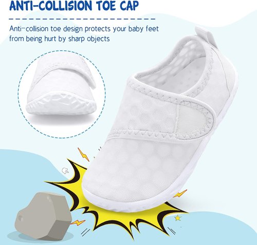 LeIsfIt Toddler Water Shoes - Breathable Quick-Dry Aqua Socks for Beach & Pool Play | Kids Sizes