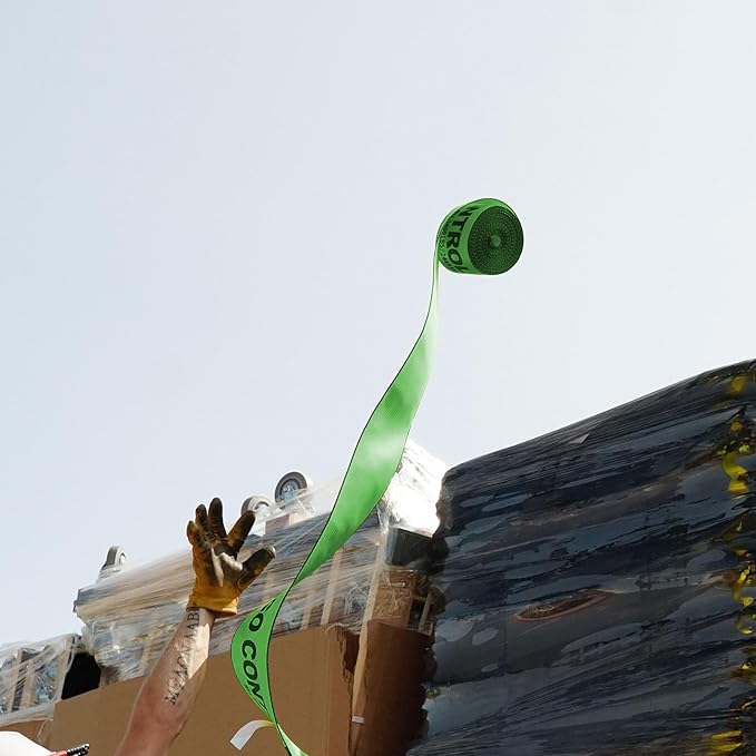 US Cargo Control J Hook Ratchet Strap 4 Inch x 27 Foot, 5,400 LBS Working Load Limit, Green 4 Inch Ratchet Straps Heavy Duty for Flatbed Trailers, Professional Flatbed Hauling