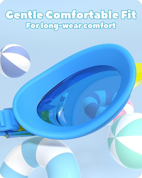 Findway Kids Swim Goggles - Anti-Fog, Leak-Proof Design for Ages 3-12 | Perfect for Boys & Girls