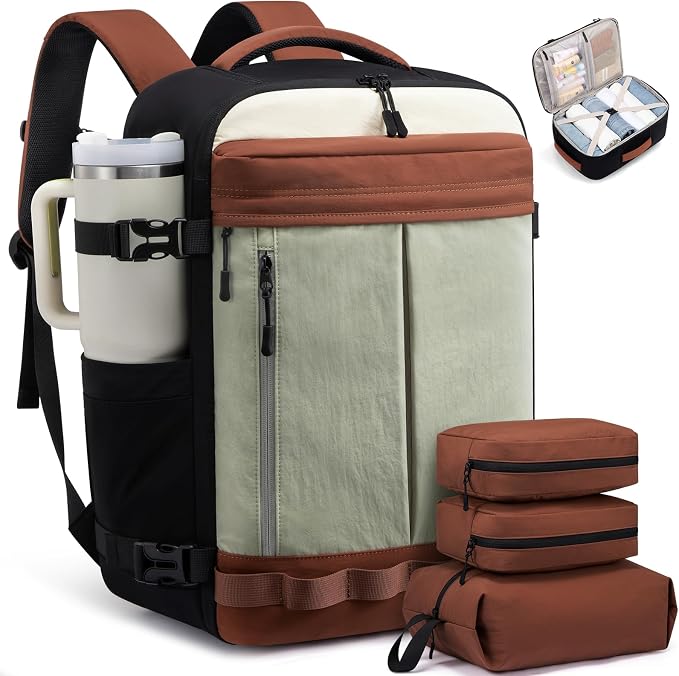 LOVEVOOK 40L Travel Backpack for Women Men, Airline Approved Carry On Luggage