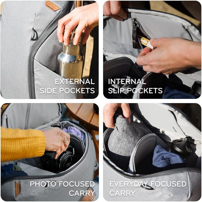 Peak Design Everyday Backpack Zip 15L, 270-Degree Zip, Dual Side Pockets
