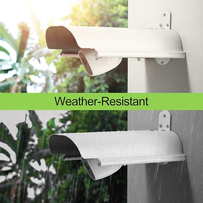 2 Pack Universal Sun Rain Shade Camera Cover Shield, Protective Roof