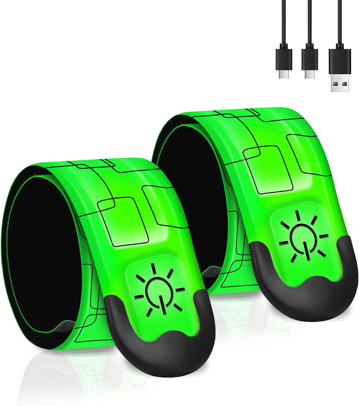Skiennix LED Armband - Rechargeable Safety Light for Running & Night Walking | High Visibility Reflective Gear