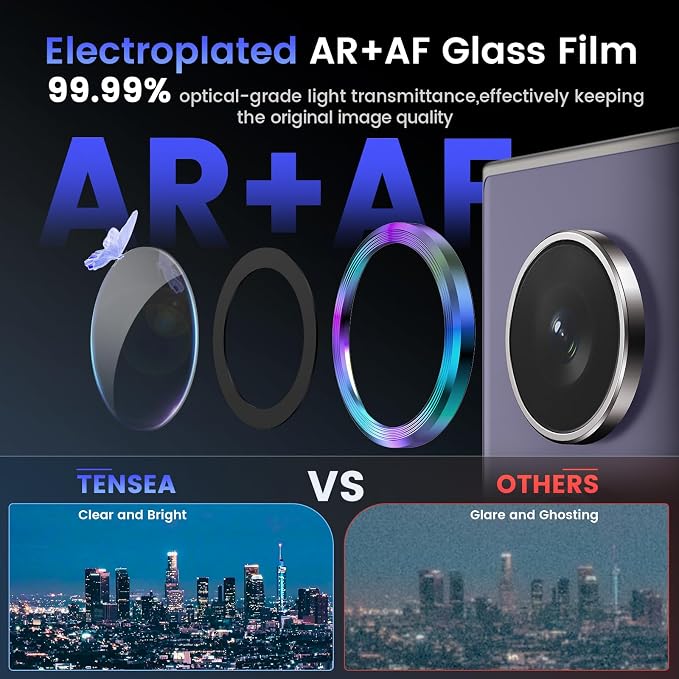 Tensea (3+2PCS for Samsung Galaxy S24 Ultra 5G Camera Lens Protector, 9H