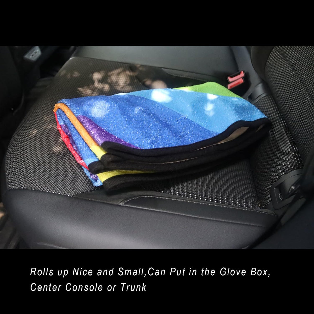 Car Seat Cover Protector Front Seats,for Gym Workout,Running,Swimming,Beach and Hiking,Waterproof Sweat Towel Bucket Seat Covers for Cars SUV Trucks (Rainbow, 1Pcs)