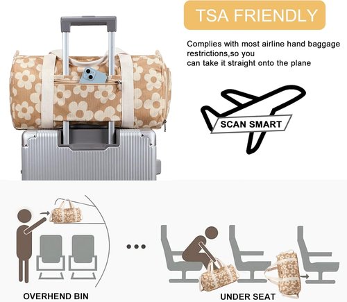 BLUBOON Duffle Bag - Cute Girls' Gym Bag with Shoe Compartment & Waterproof Design | Ideal for Travel