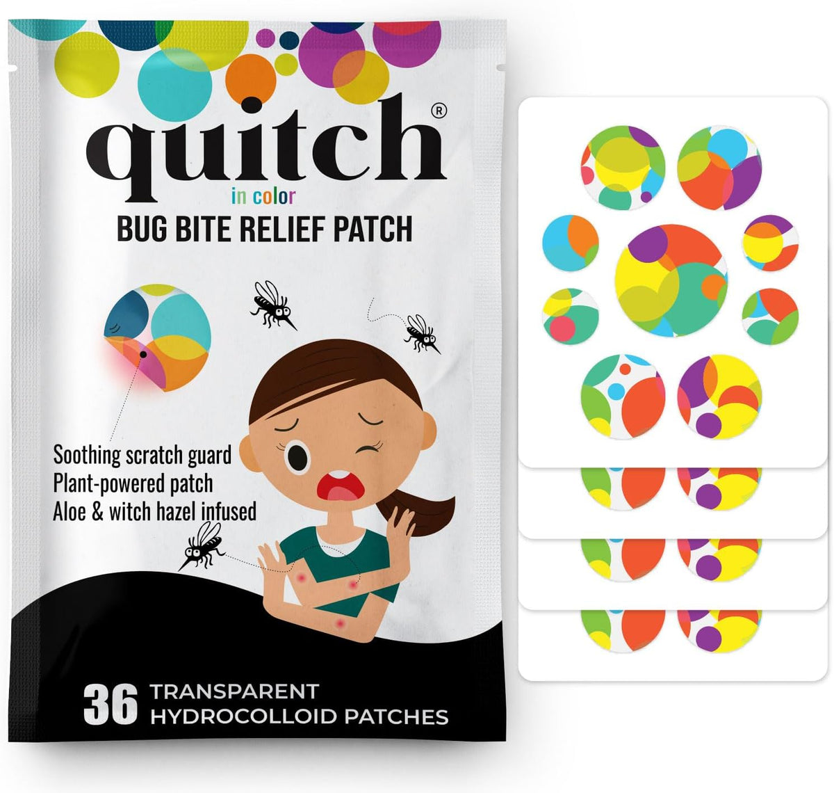 Quitch Mosquito Bite Relief Patch - Effective Anti-Itch Treatment for Kids | Travel & Camping Essential