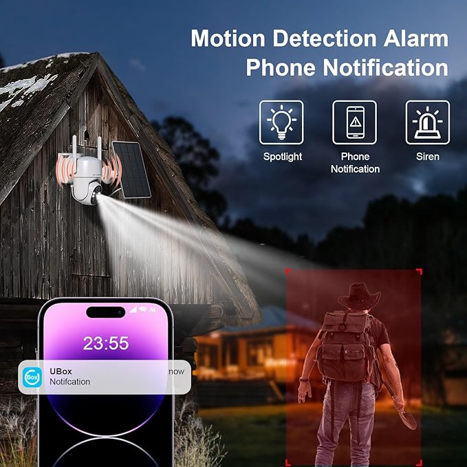 HOSAFE.COM 4G LTE Cellular Security Camera No Internet Needed, 2K Solar No WiFi