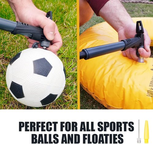 BV Mini Bike Pump - Portable Frame Shock Pump for Bikes & Balls | Fits Presta & Schrader Valves