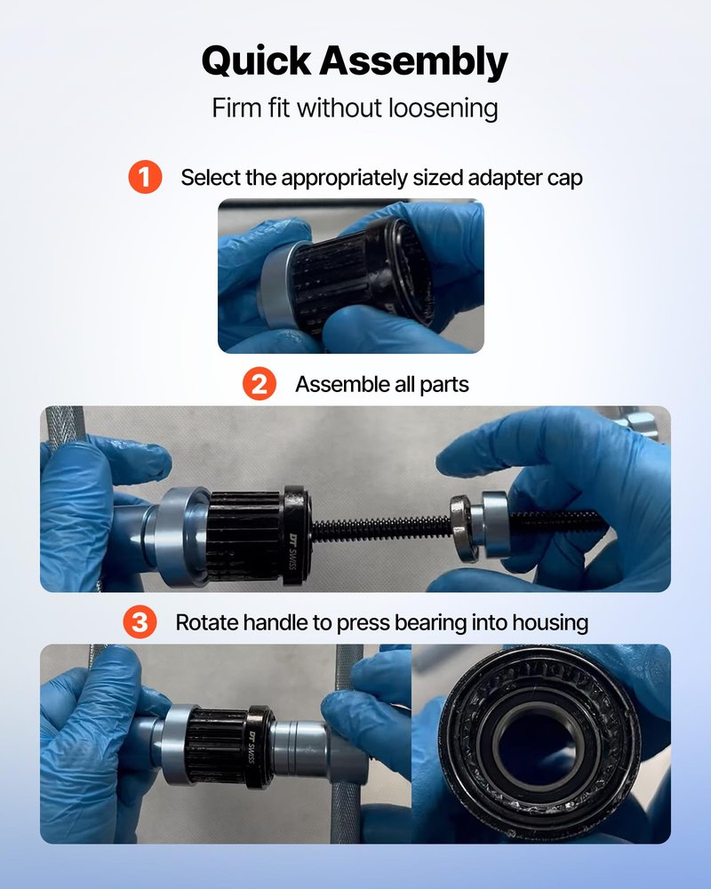 VEVOR Bicycle Bearing Press Kit, Bike for Wheels/Hub Bearing Installation with Bushings & Wrenches, Bike Soft Tail Frame Turning Point Hub Assembly Tool 25pcs