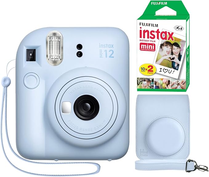 Fujifilm Instax Mini 12 Instant Camera + Minimate Custom Case + Fuji Instax