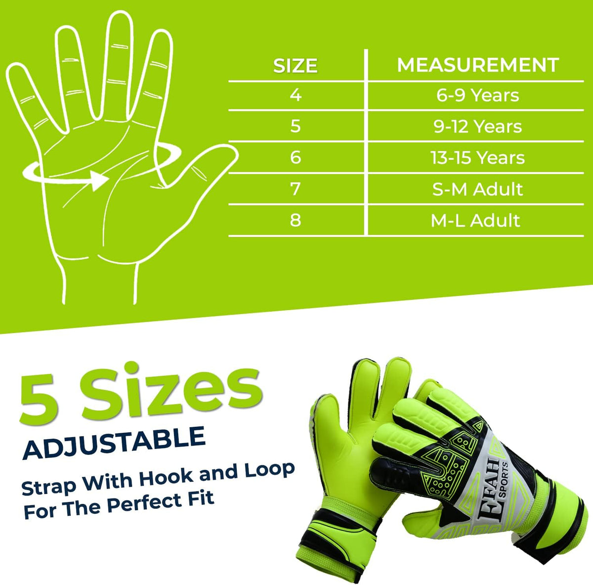 Regine Switzerland Soccer Goalkeeper Gloves - Youth Football Goalie Gloves with Fingersave & Double Wrist Grips